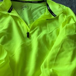 Nike dry fit running ladies top neon